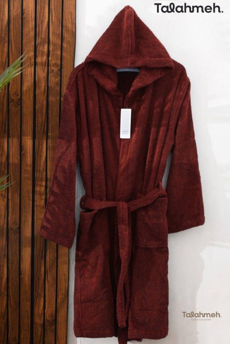 روب حمام مفرد مع طاقية